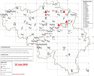 Exemple d'une carte de dégâts