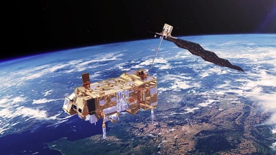 Figuur 1: Illustration de MetOp-C (copyright : ESA)