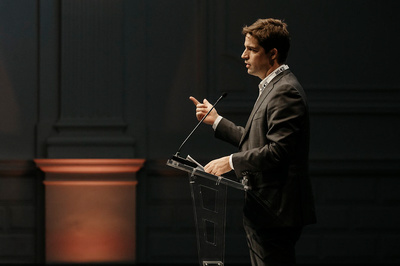 Thomas Dermine, Staatssecretaris belast met Wetenschapsbeleid, was aanwezig tijdens deze conferentie