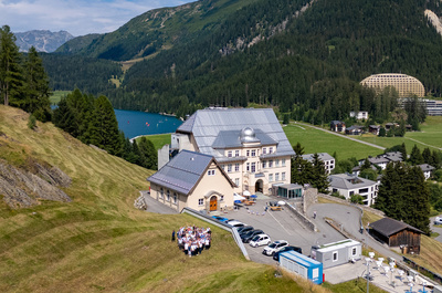 Vue aérienne du centre PMOD/WRC à Davos.